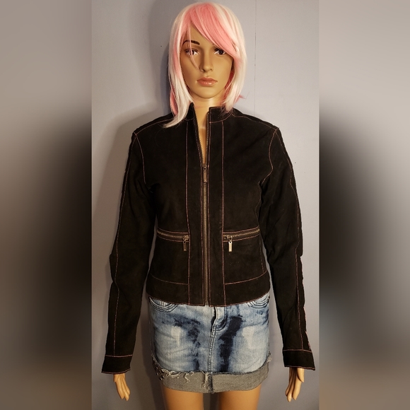 Playboy Suede Leather Jacket XS - Picture 5 of 9